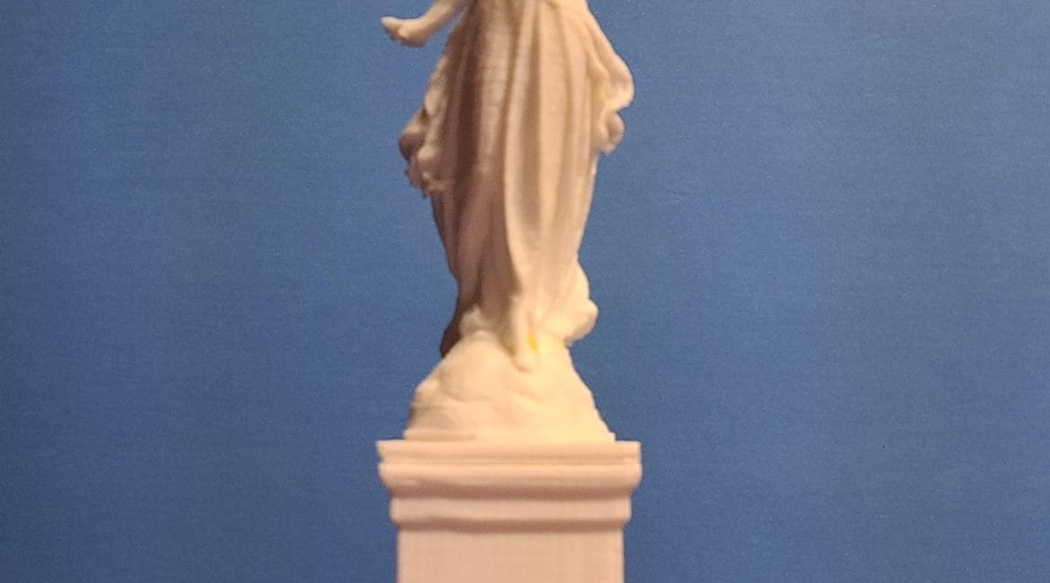 Statuette of Angel looking at the sky