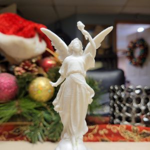 Angel looking at the sky