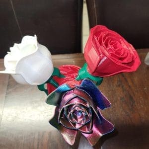 Home 15 Vase three roses multicolors