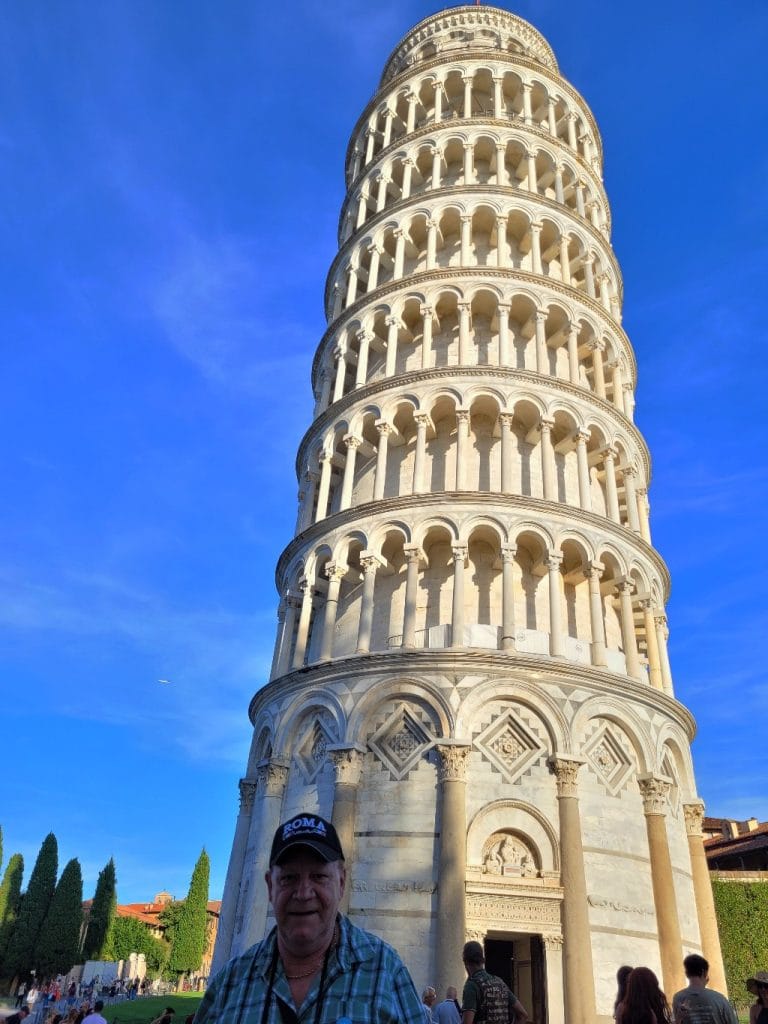 Me at the leaning tower of Pisa Italy on sept 19 2025