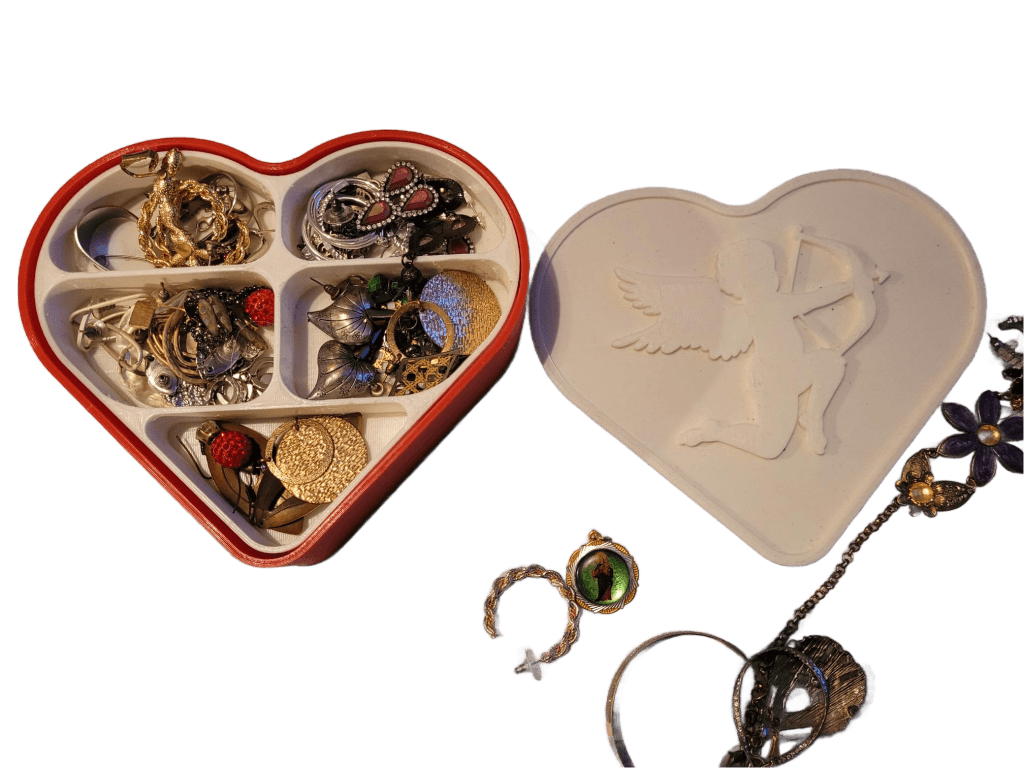 Valentine heart jewelry Box