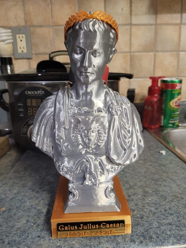 Julius Caesar pencil holder statuette