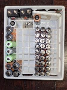 battery storage organizer